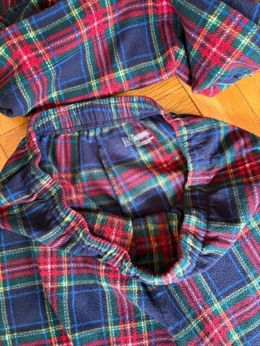 GAP Kids Sz. 12 Plaid Pajama Set - Blue & Red, Green. Unisex. Cabincore. Tartan